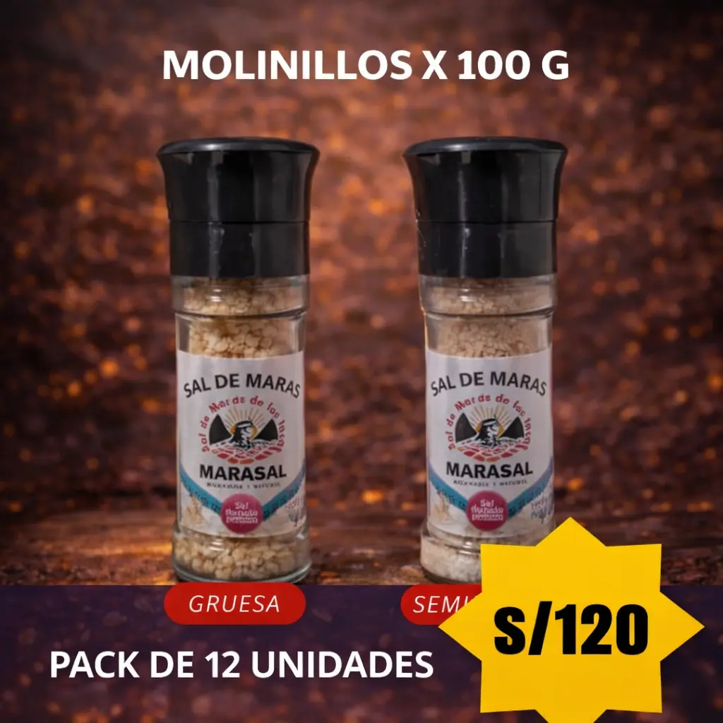 Sal de Maras en molinillo de mesa 100 gramos